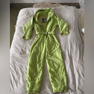 Vintage AllSport neon green ski suit